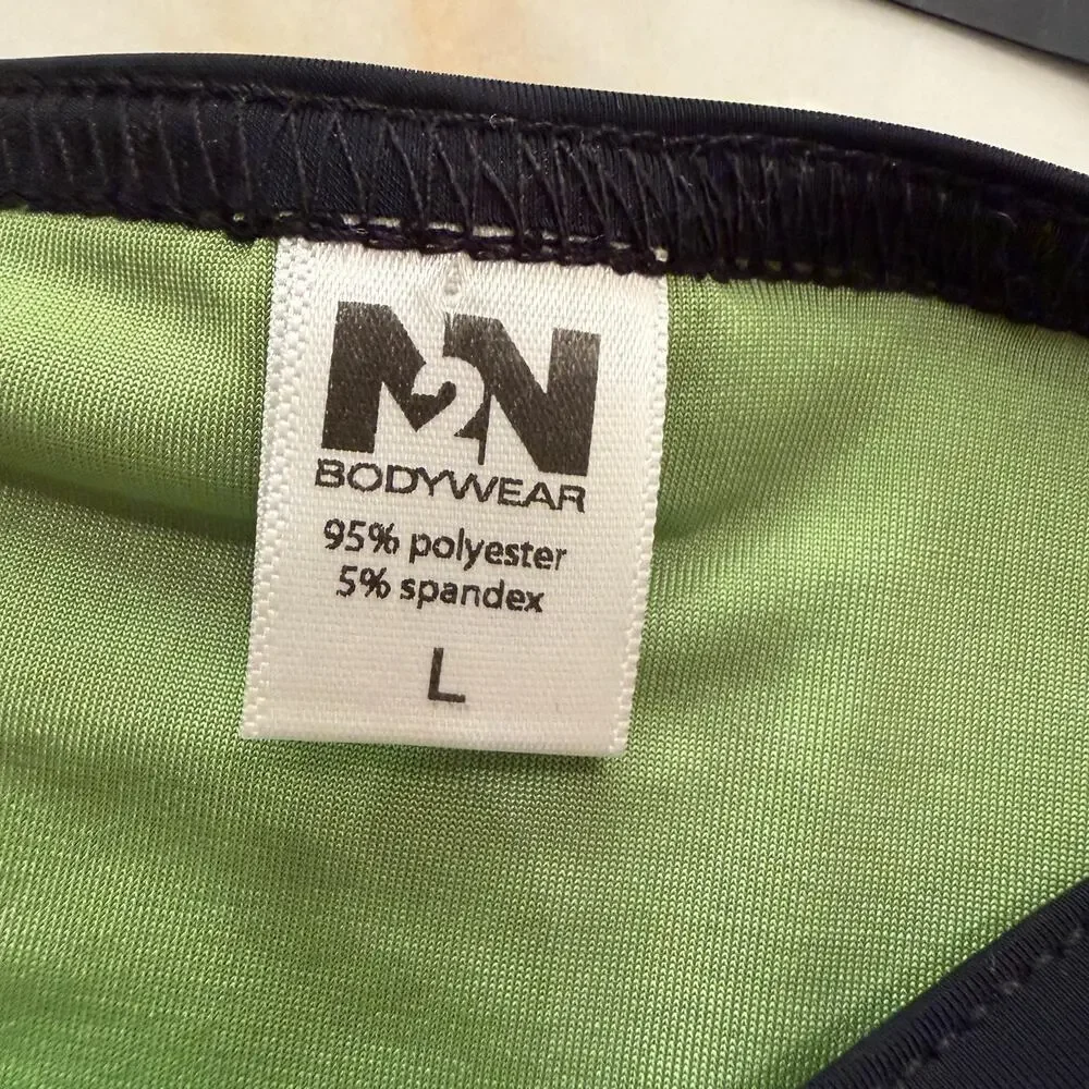 NEW N2N Bodywear Mens Fiji Side Tie Bikini Color Green Size Large